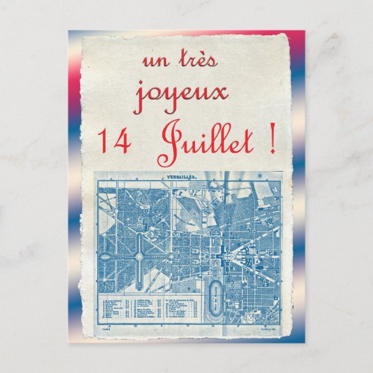 Carte Postale Joyeux 14 juillet (Devant)