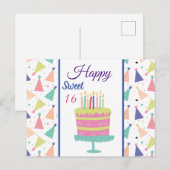 Carte Postale Joyeux 16 ans (Devant / Derrière)