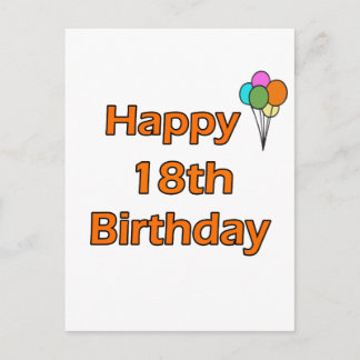 Carte Postale Joyeux 18ème anniversaire
