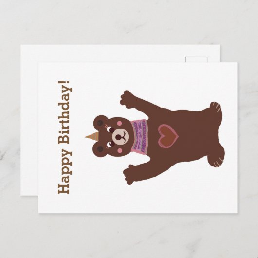 Carte postale Joyeux 1er anniversaire (Devant / Derrière)