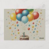 Carte Postale "Joyeux 1er anniversaire à notre petite superstar  (Dos)