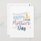 Carte Postale Joyeux 1st Ever Fête des mères mignonne Nouvelle m (Devant / Derrière)