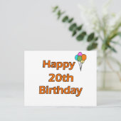 Carte Postale Joyeux 20e anniversaire (Debout devant)
