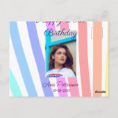 Carte Postale Joyeux 20e Anniversaire arc-en-ciel rustique boho (Dos)