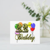 Carte Postale Joyeux 22e anniversaire de marchandises (Debout devant)