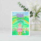 Carte Postale Joyeux 2 Anniversaire Princess Castle (Debout devant)