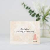 Carte Postale Joyeux 2e. Anniversaire mariage (Debout devant)