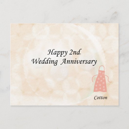 Carte Postale Joyeux 2e. Anniversaire mariage (Devant)