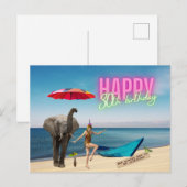 Carte Postale Joyeux 30ème anniversaire amusant et funky (Devant / Derrière)