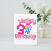 Carte Postale Joyeux 3e anniversaire ! (Debout devant)