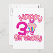 Carte Postale Joyeux 3e anniversaire ! (Devant / Derrière)