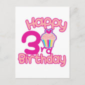 Carte Postale Joyeux 3e anniversaire ! (Devant)