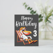 Carte Postale Joyeux 3e anniversaire (Debout devant)