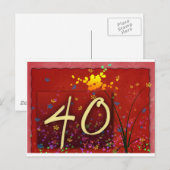 Carte Postale Joyeux 40e anniversaire ! (Devant / Derrière)
