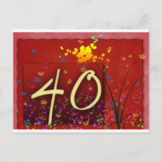 Carte Postale Joyeux 40e anniversaire ! (Devant)