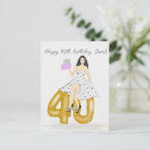 Carte Postale Joyeux 40e anniversaire (Debout devant)