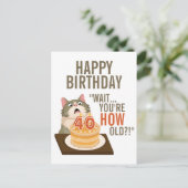 Carte Postale Joyeux 40e Anniversaire Humour de Chat Drôle Blagu (Debout devant)