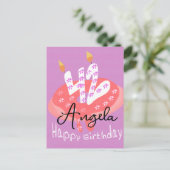 Carte Postale Joyeux 42e Anniversaire Gâteau Donut (Debout devant)