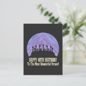 Carte Postale Joyeux 49ème Anniversaire voeu citation (Debout devant)