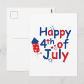 Carte Postale Joyeux 4 juillet (Devant / Derrière)