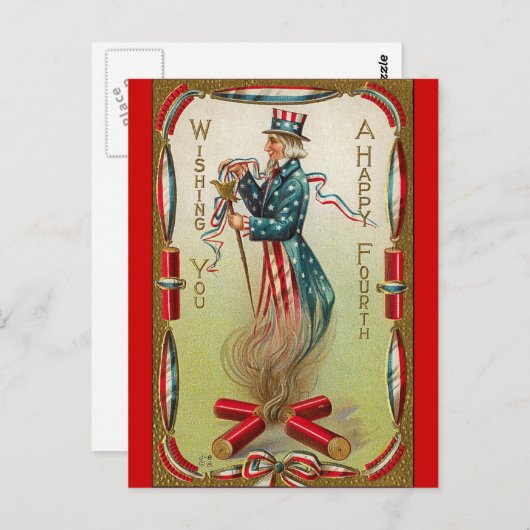 Carte Postale Joyeux 4 juillet ! (Devant / Derrière)