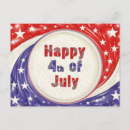 Carte Postale Joyeux 4 juillet (Devant)