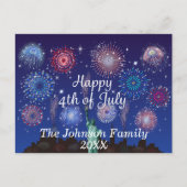 Carte Postale Joyeux 4 juillet à New York (Devant)