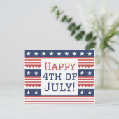 Carte Postale Joyeux 4 juillet fête de l'Indépendance (Debout devant)