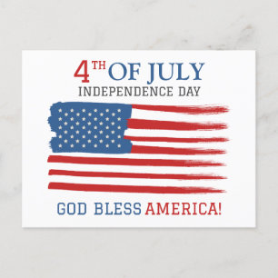 Carte Postale Joyeux 4 juillet fête de l'Indépendance