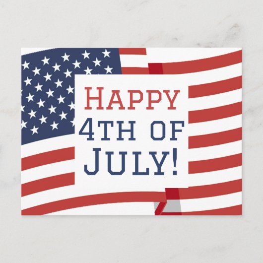 Carte Postale Joyeux 4 juillet fête de l'Indépendance  (Devant)