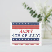 Carte Postale Joyeux 4 juillet fête de l'Indépendance  (Debout devant)