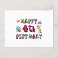 Joyeux 4ème anniversaire 4 ans vœux d'anniversaire