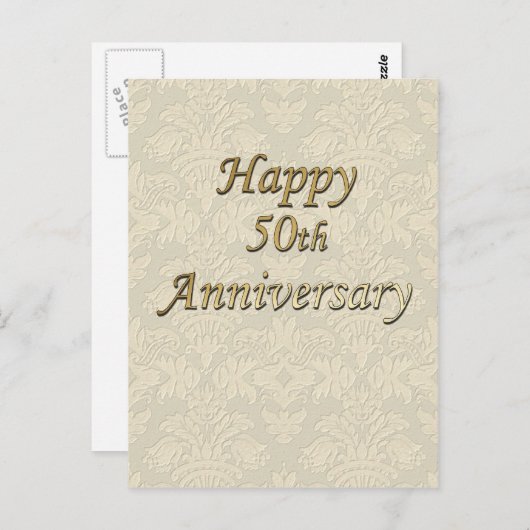 Carte Postale Joyeux 50e anniversaire (Devant / Derrière)