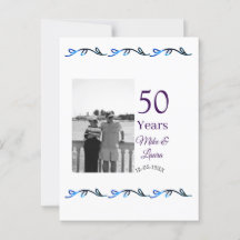 Joyeux 50e anniversaire ajouter nom du couple date
