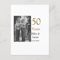 Joyeux 50e anniversaire ajoutez nom du couple date