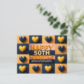 Carte Postale Joyeux 50e Anniversaire de Mariage (Debout devant)