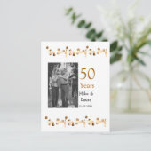 Carte Postale Joyeux 50e anniversaire de mariage couple nom date (Debout devant)