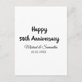 Carte Postale Joyeux 50e anniversaire nom du couple date mariage (Devant)