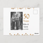 Carte Postale Joyeux 50e anniversaire nom du couple date mariage (Dos)