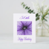 Carte Postale Joyeux 56e Birthday purple Blossom (Debout devant)