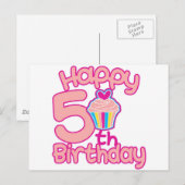 Carte Postale Joyeux 5e anniversaire ! (Devant / Derrière)