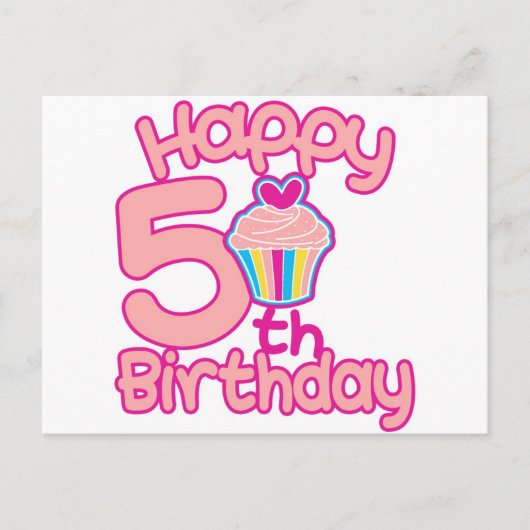 Carte Postale Joyeux 5e anniversaire ! (Devant)