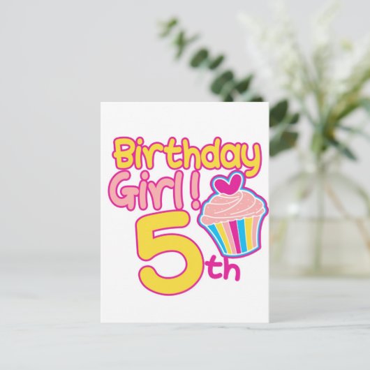 Carte Postale Joyeux 5e anniversaire ! (Debout devant)