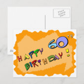 Carte Postale Joyeux 60e anniversaire ! (Devant / Derrière)