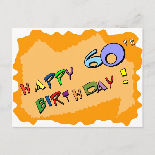 Carte Postale Joyeux 60e anniversaire ! (Devant)