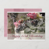 Carte Postale Joyeux 65e anniversaire (Devant / Derrière)