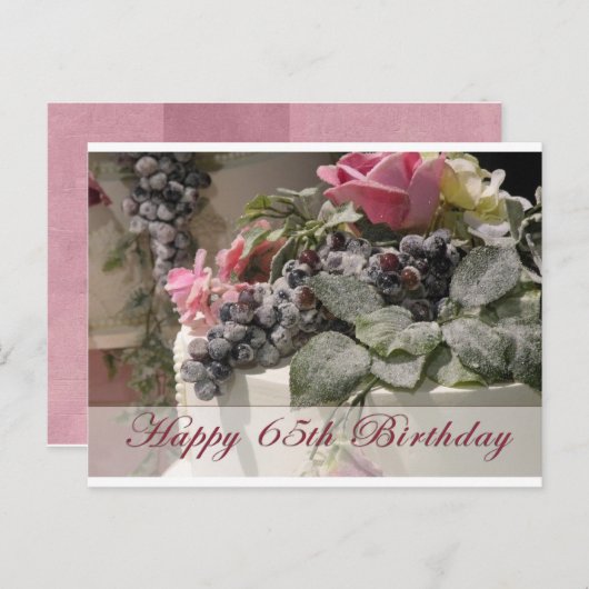 Carte Postale Joyeux 65e anniversaire (Devant / Derrière)