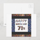Carte Postale Joyeux 70e anniversaire (Devant / Derrière)