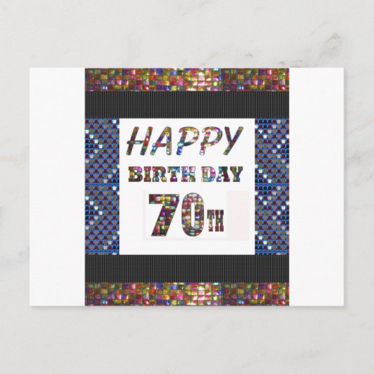 Carte Postale Joyeux 70e anniversaire (Devant)