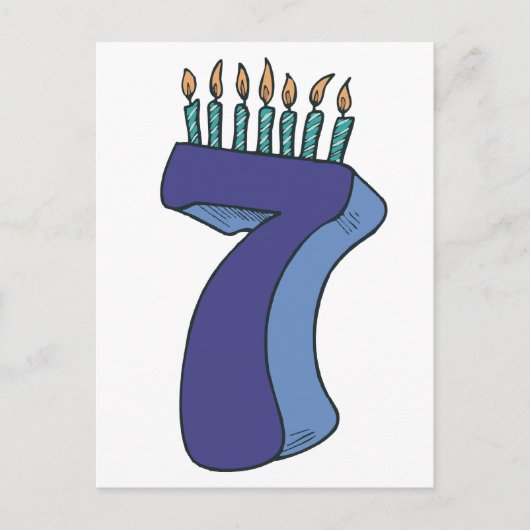Carte Postale Joyeux 7e anniversaire ! (Devant)